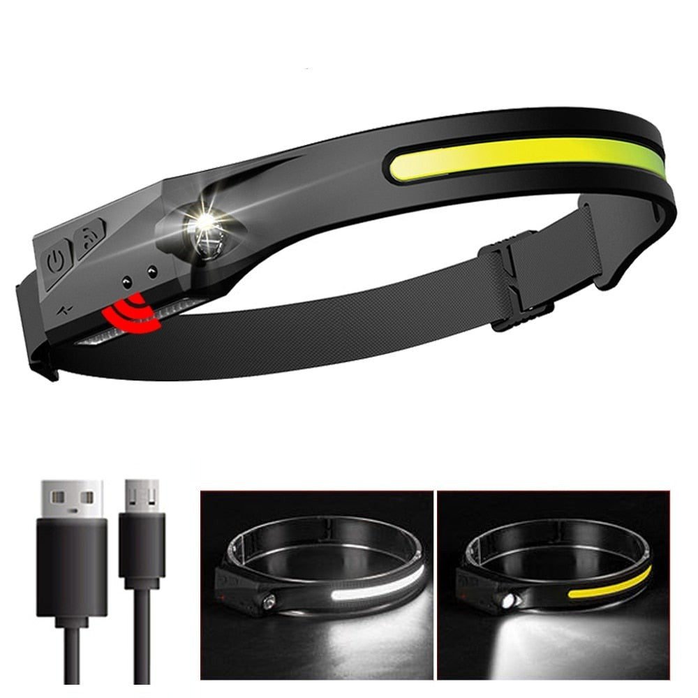 Rechargeable LED Sensor USB Headlamp · Mavigadget