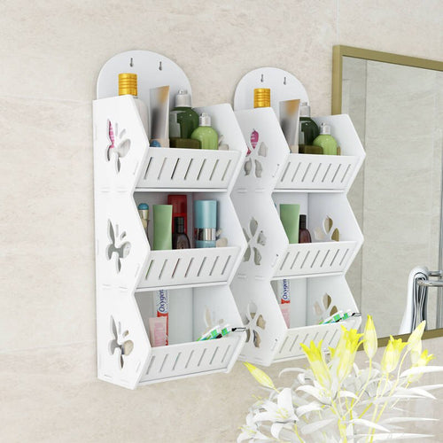 Wall Mounted No-Drill Shelf Storage Organizer - Image 0