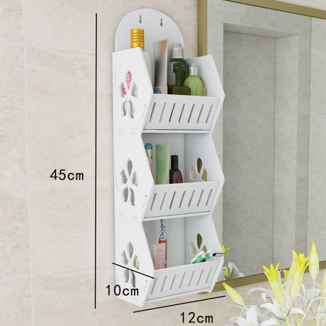 Wall Mounted No-Drill Shelf Storage Organizer