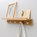 Wall Mounted Wooden Simple Shelf Rack