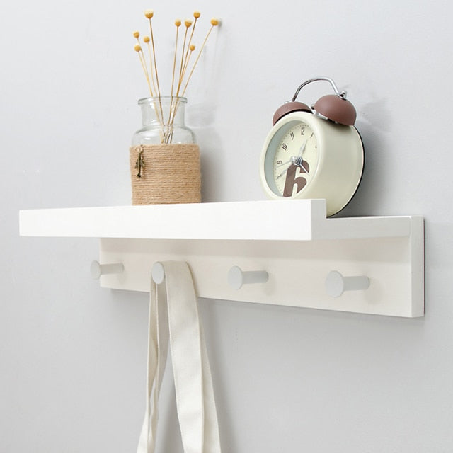 Wall Mounted Wooden Simple Shelf Rack - Image 2