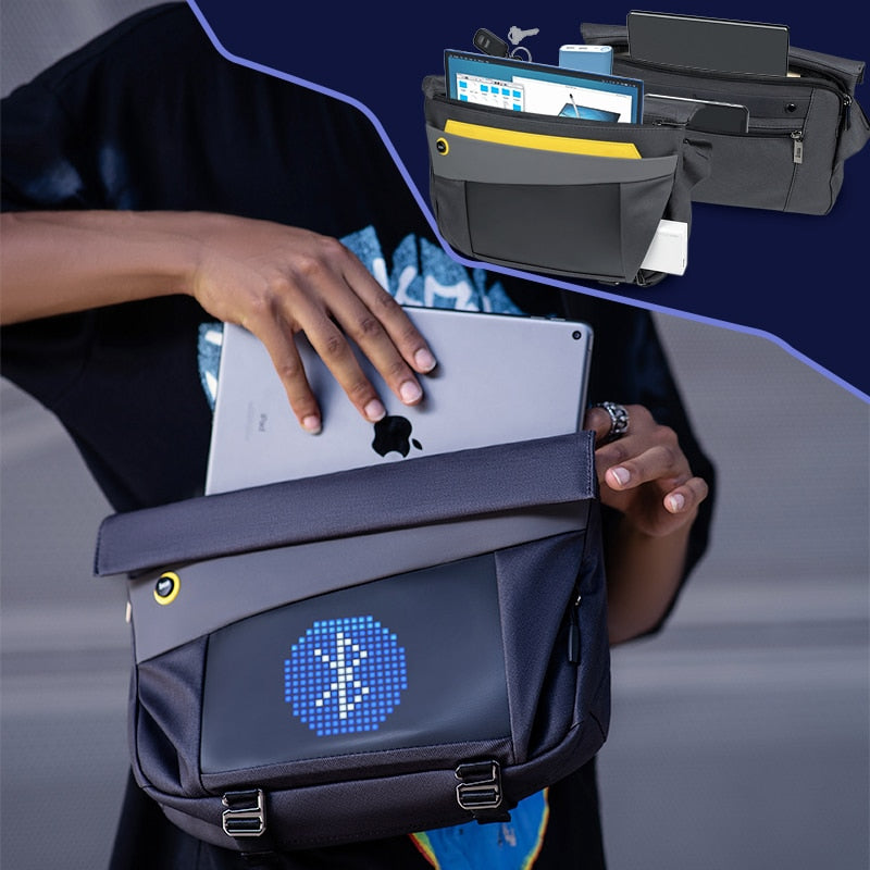 Pixel Art Customizable Waterproof Messenger Bag - Image 5