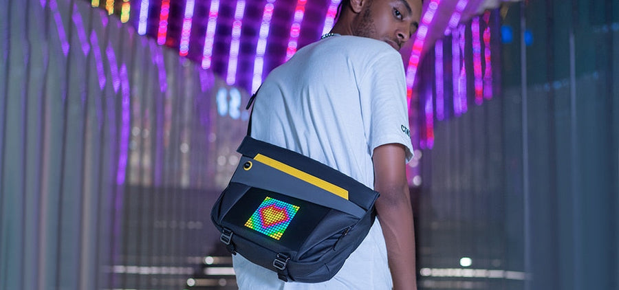 Pixel Art Customizable Waterproof Messenger Bag - Image 6