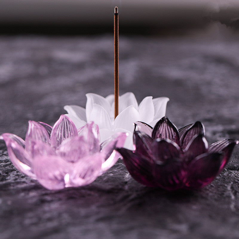 Aromatherapy Colored Glaze Lotus Incense Burner