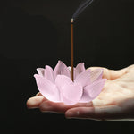 Aromatherapy Colored Glaze Lotus Incense Burner