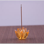 Aromatherapy Colored Glaze Lotus Incense Burner