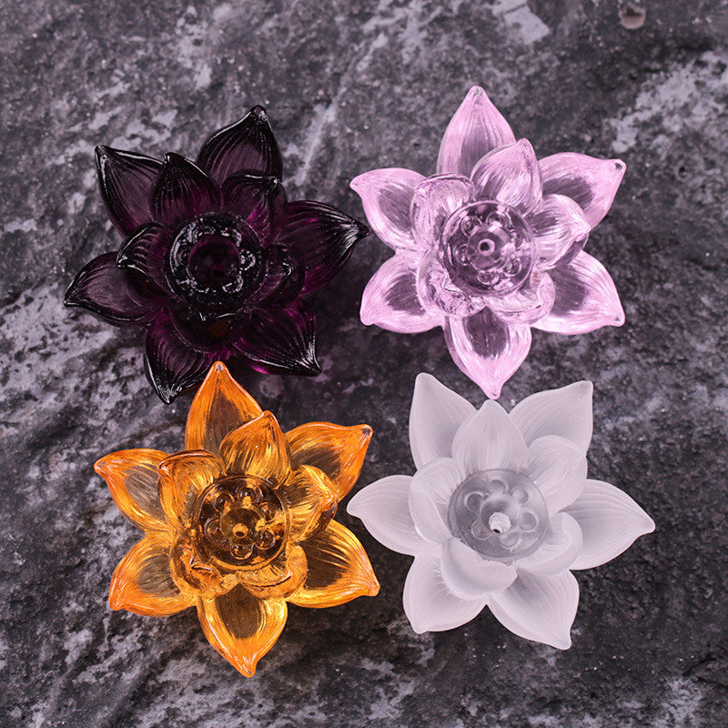 Aromatherapy Colored Glaze Lotus Incense Burner - Image 3