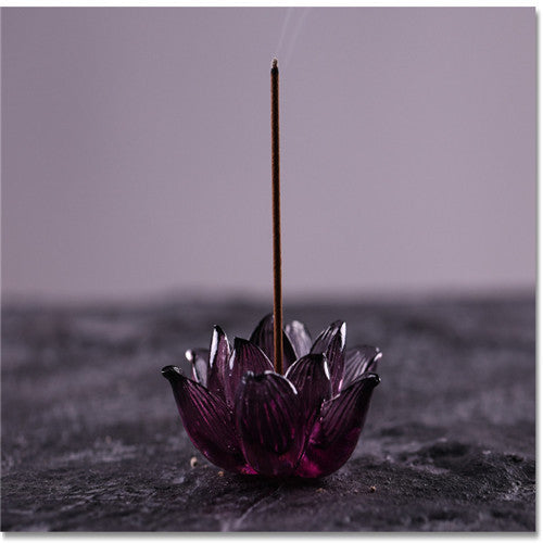 Aromatherapy Colored Glaze Lotus Incense Burner