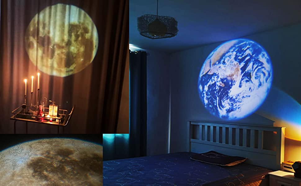 Rotatable Space Earth Mini Led Projector