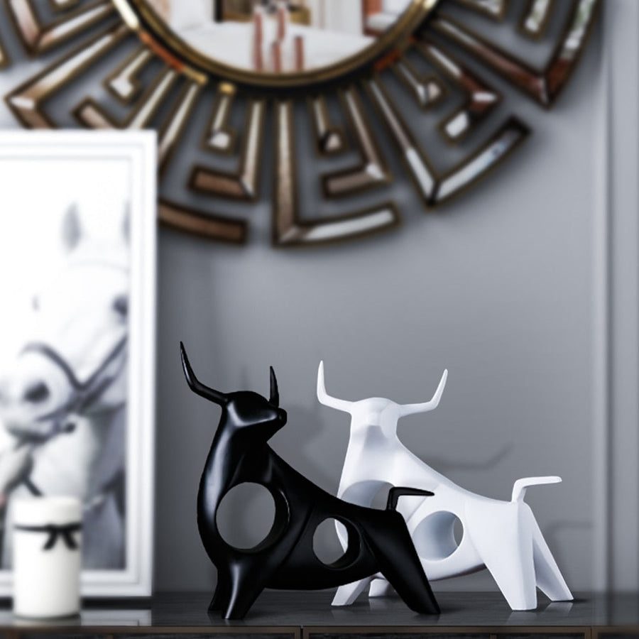Nordic Style Bull Sculpture Home Decor - Image 0