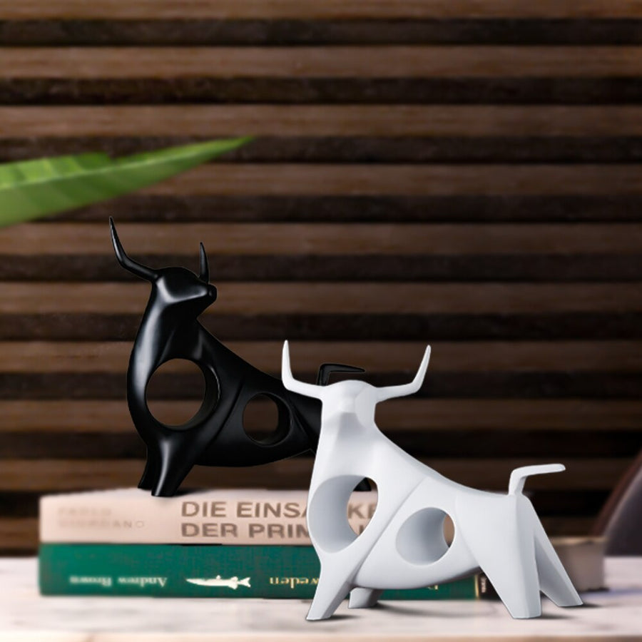 Nordic Style Bull Sculpture Home Decor - Image 2