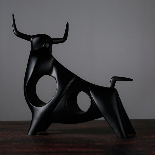 Nordic Style Bull Sculpture Home Decor