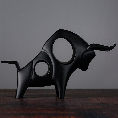 Nordic Style Bull Sculpture Home Decor - Image 6