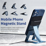 Magnetic Leather Foldable Wallet Phone Holder