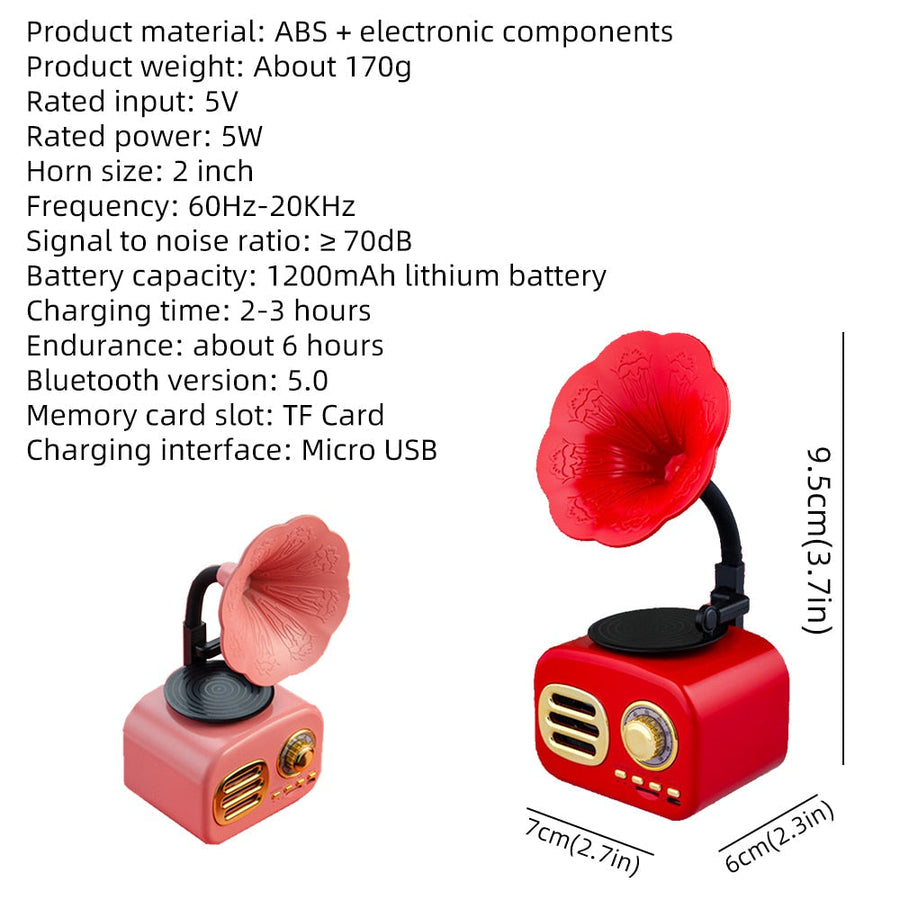 Retro Phonograph Bluetooth Radio Speaker - Image 5