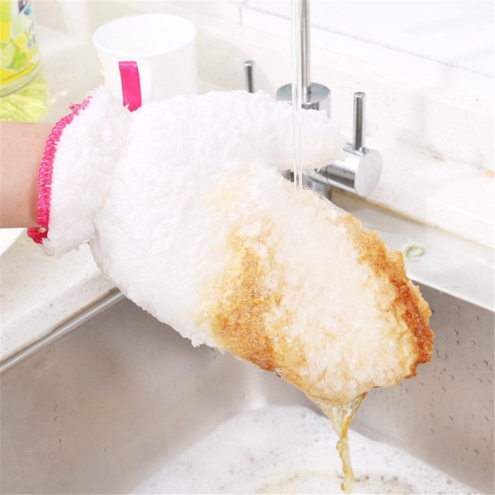 Reusable Waterproof Fiber Dishwashing Gloves