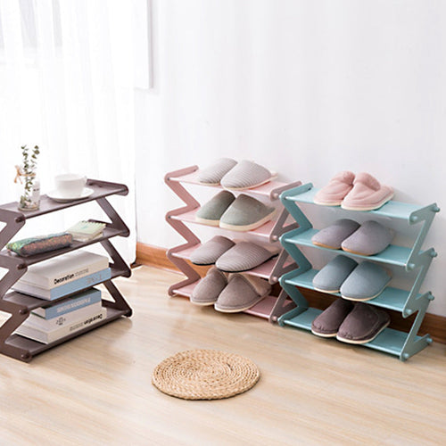 Minimal Z Adjustable Table Organizer and Shoe Rack - Image 0