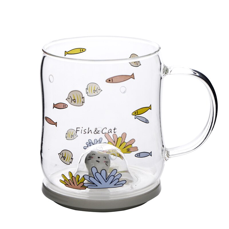 Cartoon Cat Transparent Floating Mug - Image 3