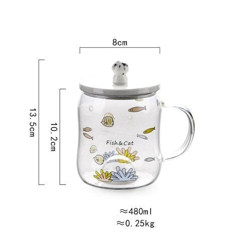 Cartoon Cat Transparent Floating Mug - Image 5
