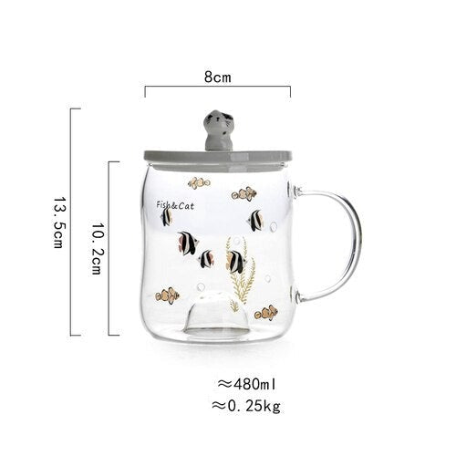 Cartoon Cat Transparent Floating Mug - Image 6