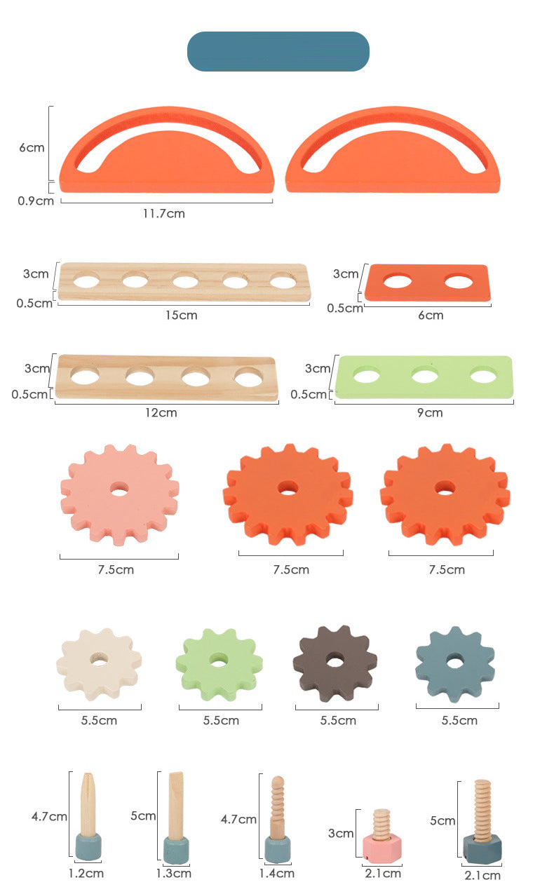 Educational Wooden Workshop Tool Toy Set - Image 7