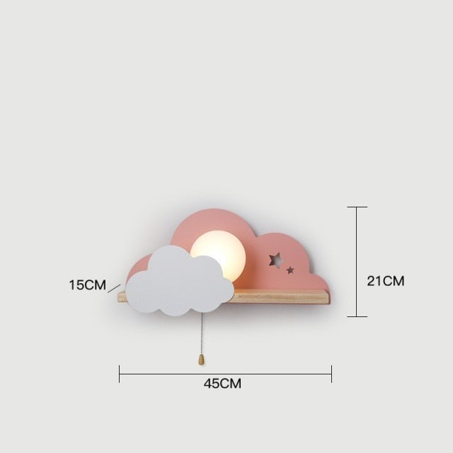 Nordic Kids Cloud Sky LED Wall Lamp