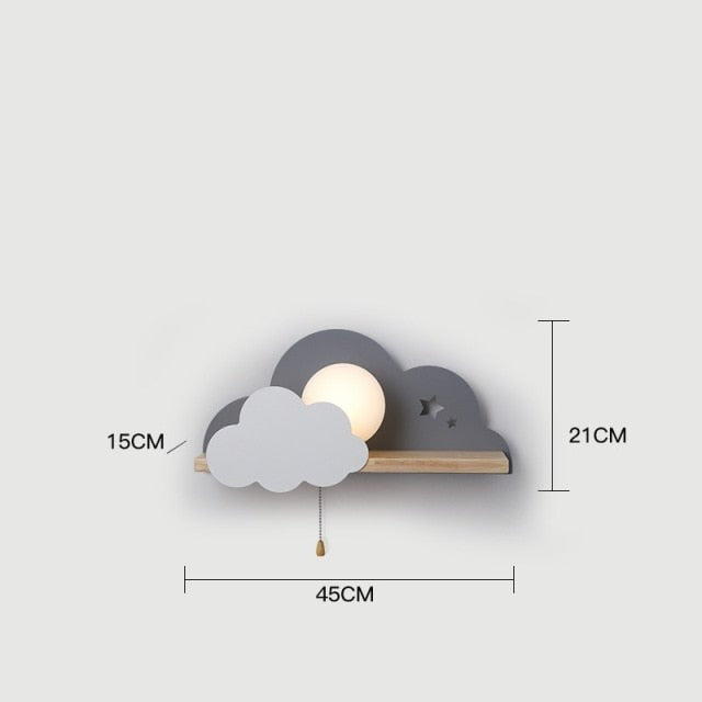 Nordic Kids Cloud Sky LED Wall Lamp - Image 4