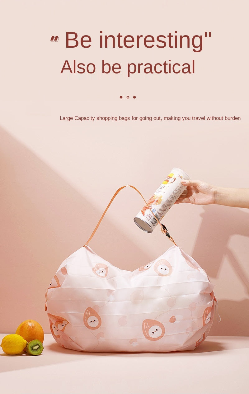 Foldable Colorful Flower Reusable Shopping Bag - Image 6