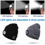 Unisex Bluetooth Speaker Headlamp Beanie Hat