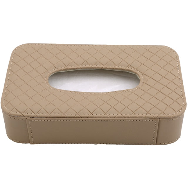 Luxury Leather Hanging Car Tissue Box - Image 10