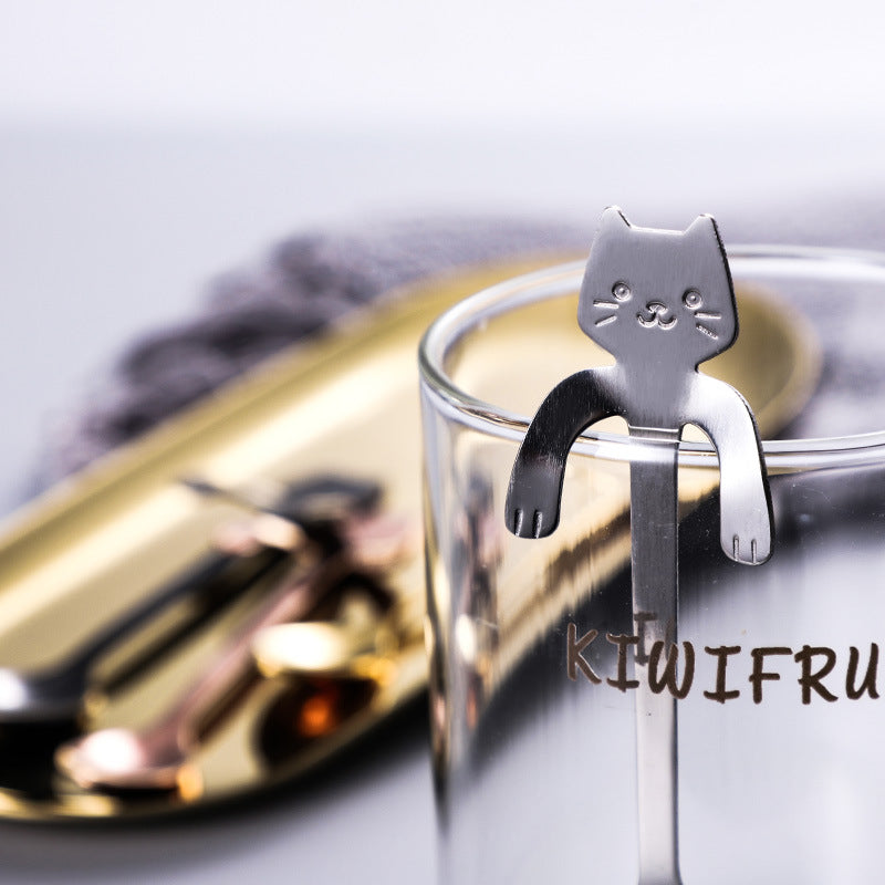 Cute Cat Long Handle Tea Spoon