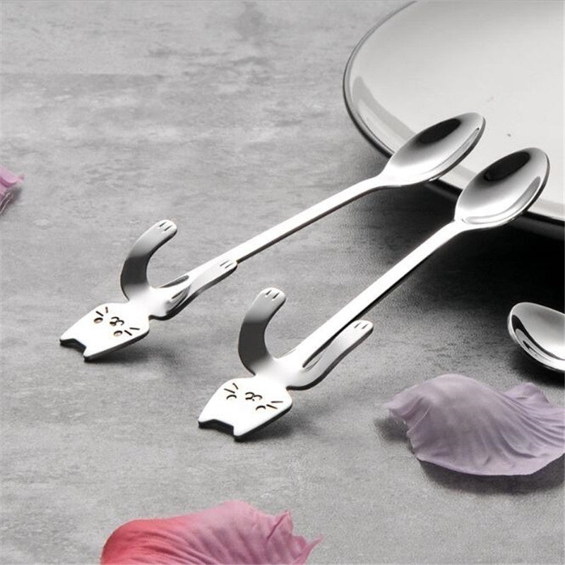 Cute Cat Long Handle Tea Spoon - Image 9