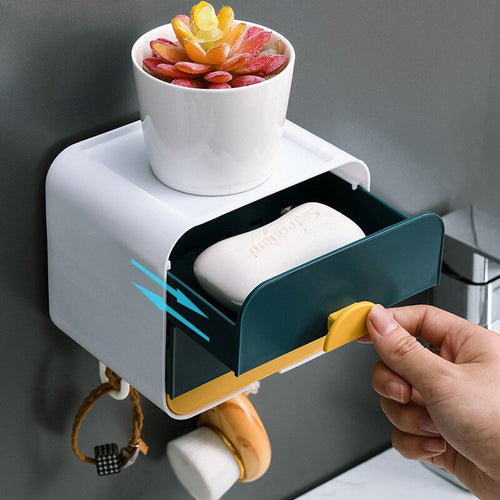 Drill-Free Wall Mounted Soap Box Container - Image 0