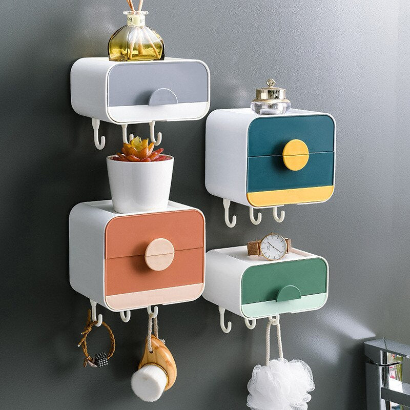 Drill-Free Wall Mounted Soap Box Container