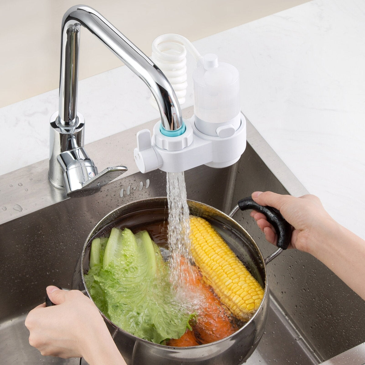 Automatic Telescopic Water Booster Faucet Extender