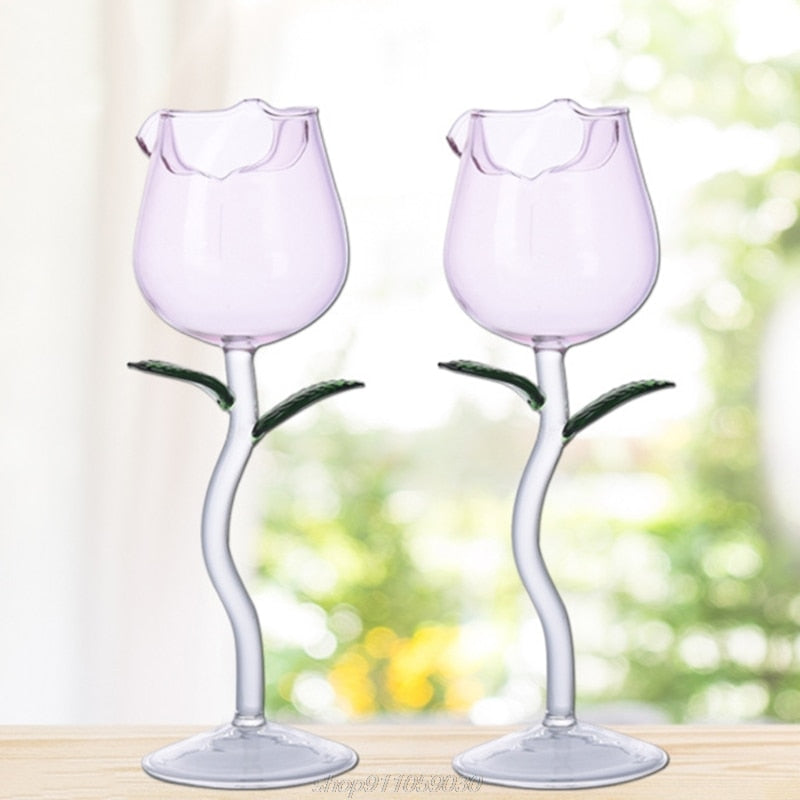 Rose Shape Elegant Wine Glass - Image 2