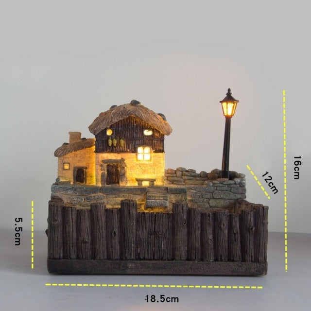 Resin Creative Landscape Cozy House Plants Vase - Image 6