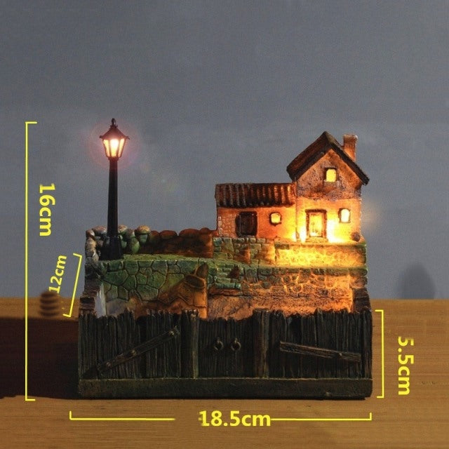 Resin Creative Landscape Cozy House Plants Vase - Image 5