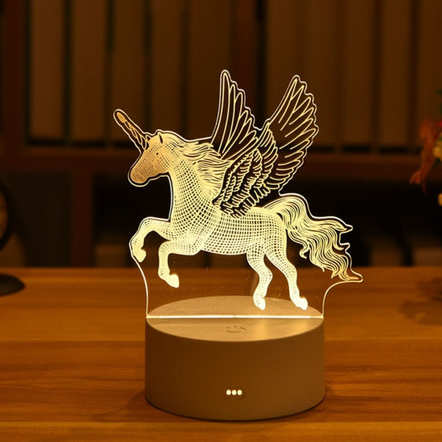 3D Creative Animals Bedside LED Night Lamp