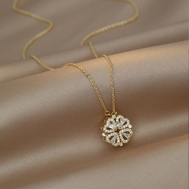 Cute Four Heart Magnet Necklace - Image 7