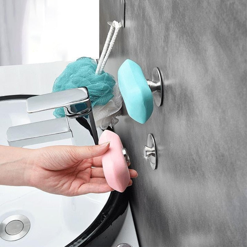 Wall-MountedMagnetic Soap Holder Rack