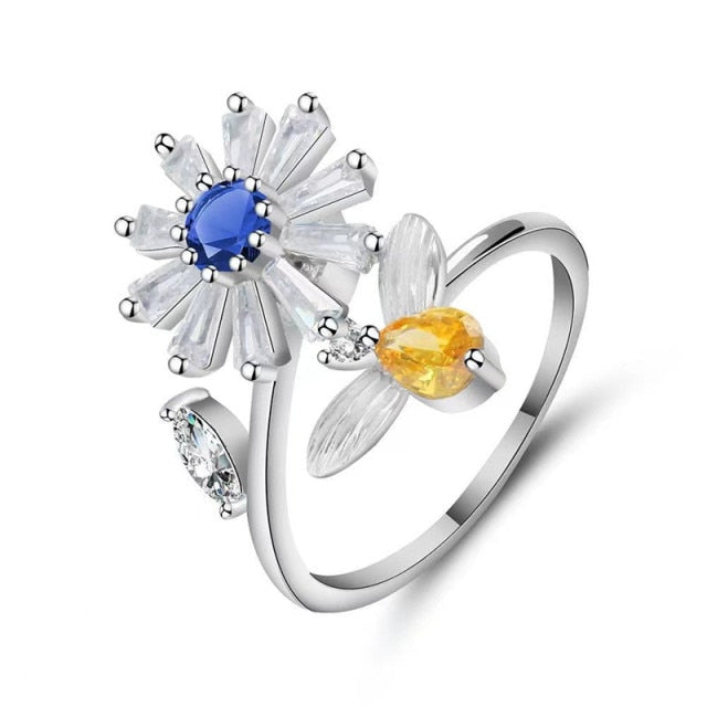 Elegant Sunflower Sunshine Rotating Ring - Image 12
