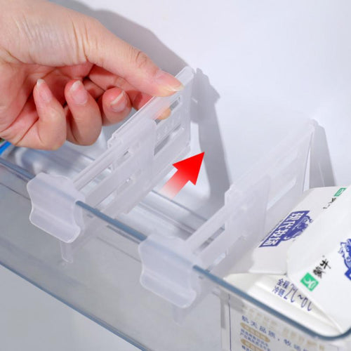 4pcs Retractable Refrigerator Shelf Organizer Divider - Image 0