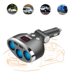 3in1 Dual USB Port Car Lighter Socket Splitter