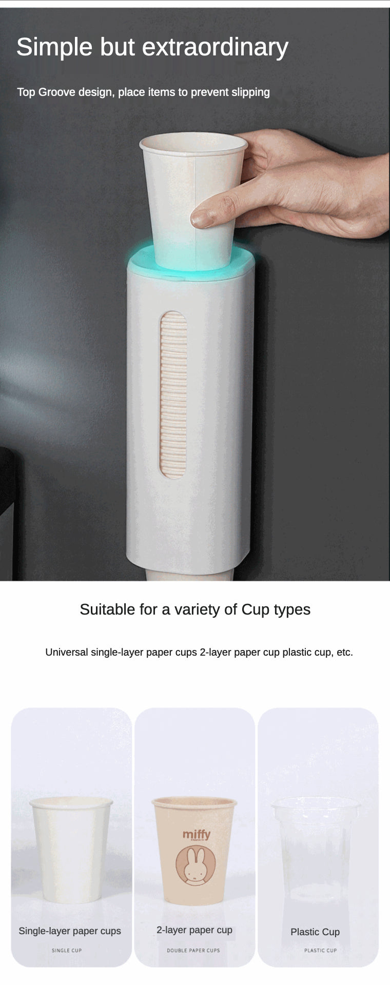 Wall Mounted Automatic Paper Cup Dispenser - Image 6