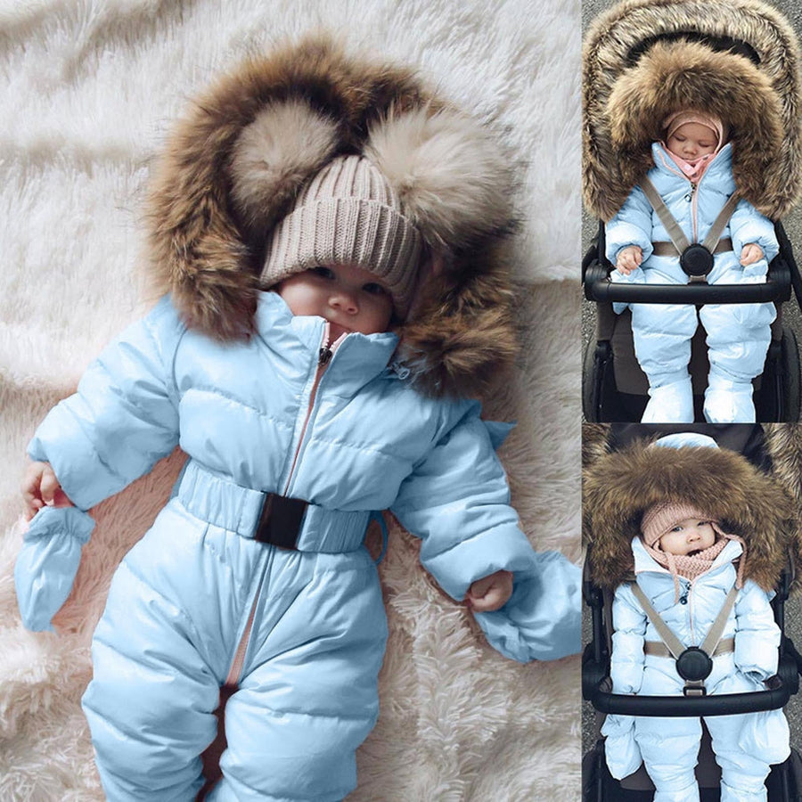 Warm Long Sleeve Hooded Baby Coat - Image 3