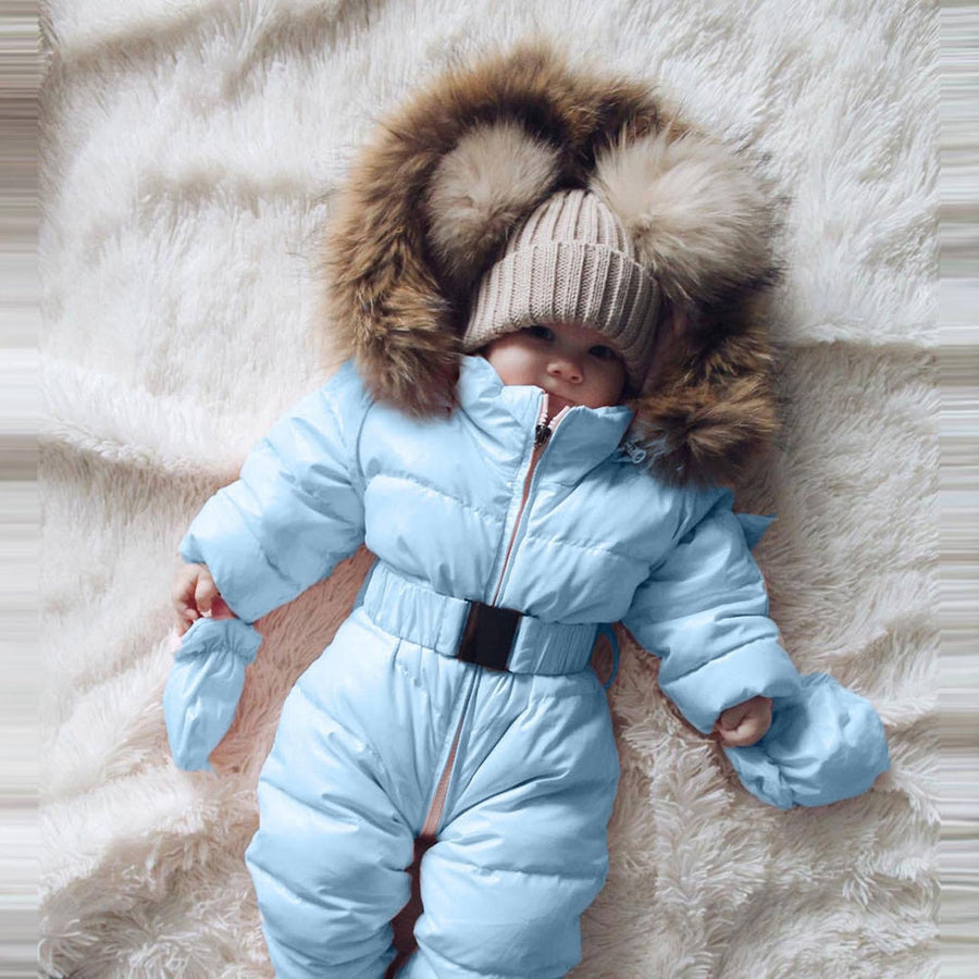 Warm Long Sleeve Hooded Baby Coat - Image 2
