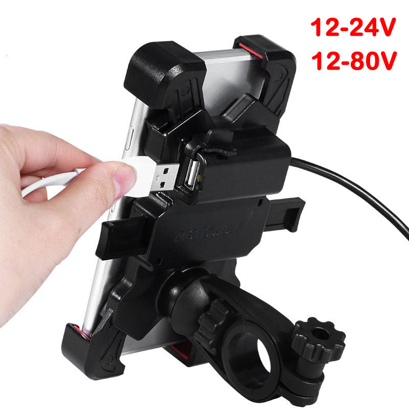 360 Rotating USB Charger Bike Phone Holder