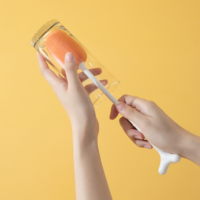 Long Handle Vertical Cleaning Sponge Brush - Image 1
