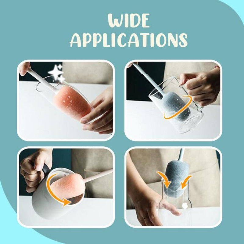 Long Handle Vertical Cleaning Sponge Brush - Image 4
